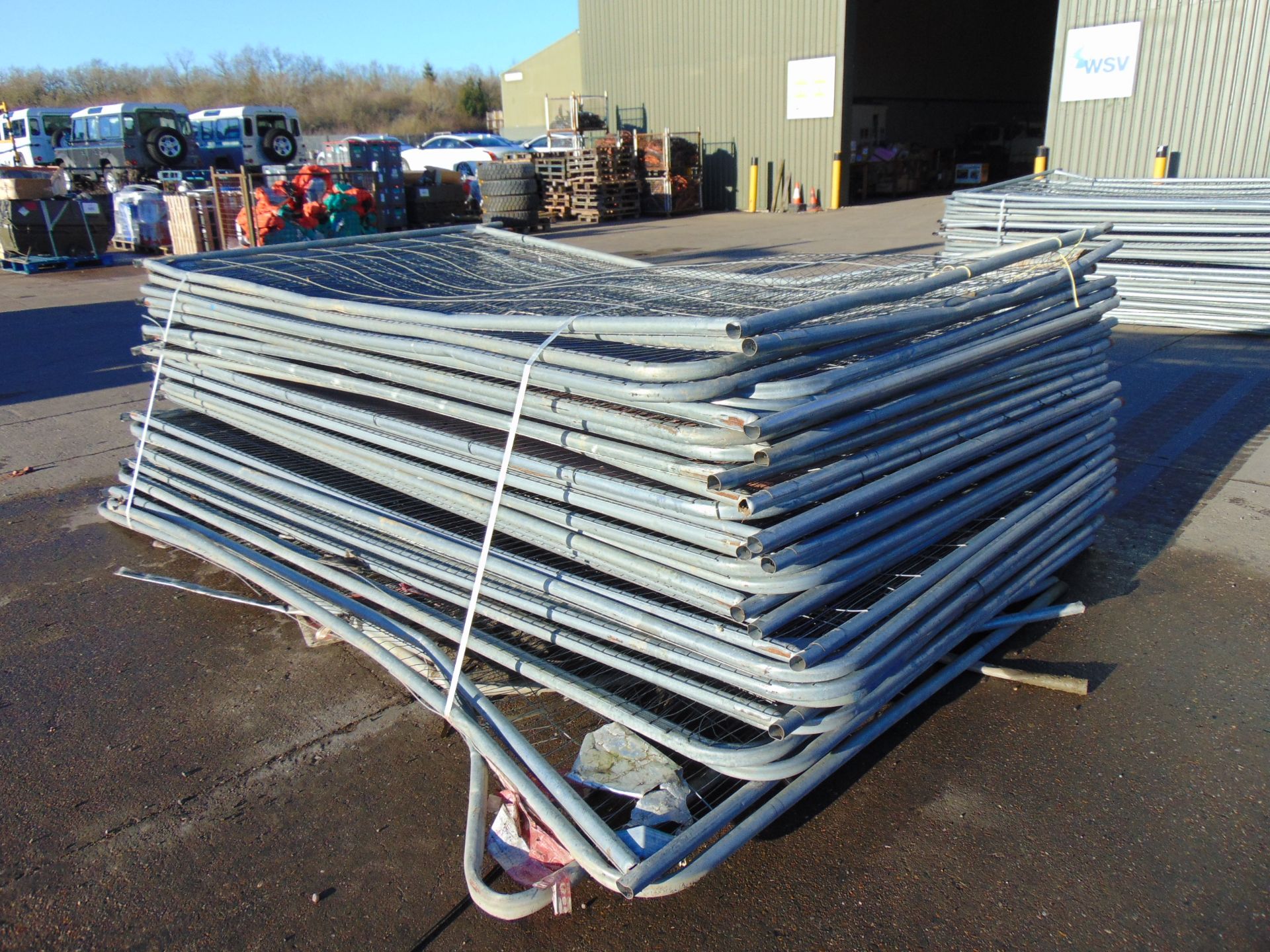 34 x Heras Style Galvanised Fencing Panels 3.5m x 2m - Image 3 of 4