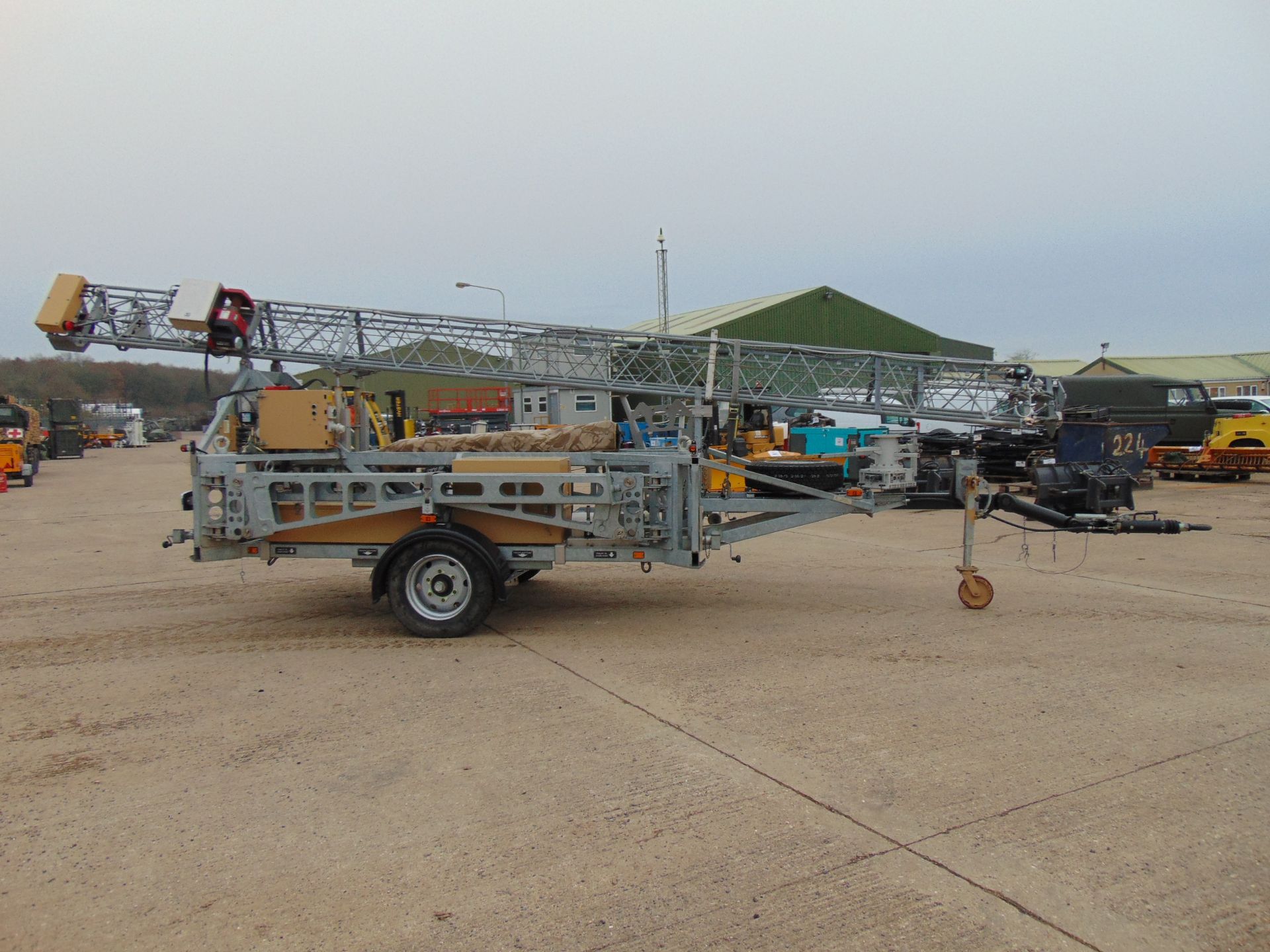 Ex Reserve Sesanti Mobile Surveillance/Communications Tower 21m High Mounted on Single Axle Trailer - Image 4 of 44