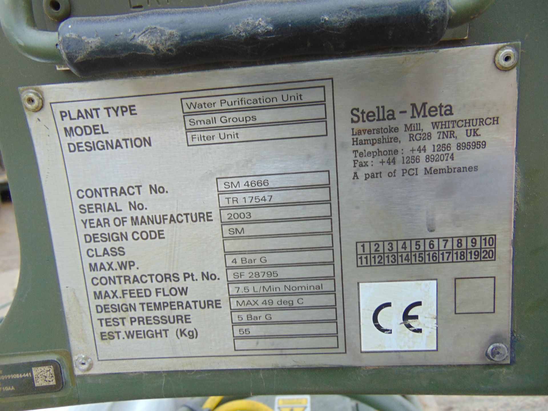 Stella-Meta Water Purification Unit c/w Filters, Pump etc - Image 7 of 9