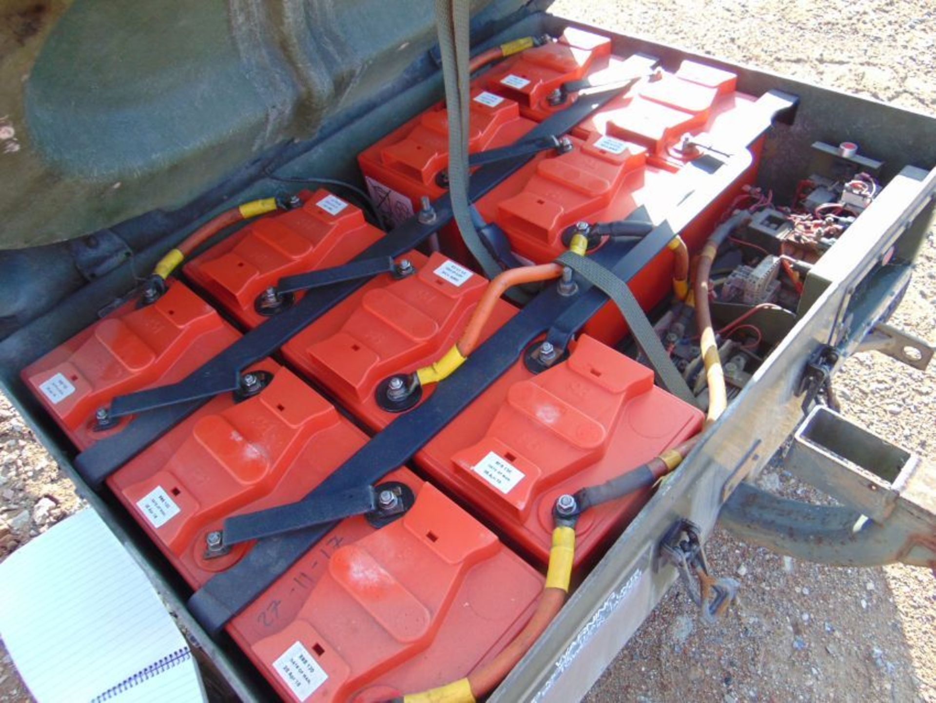 Aircraft Battery Electrical Starter Trolley c/w Batteries and Cables, From RAF - Image 7 of 8