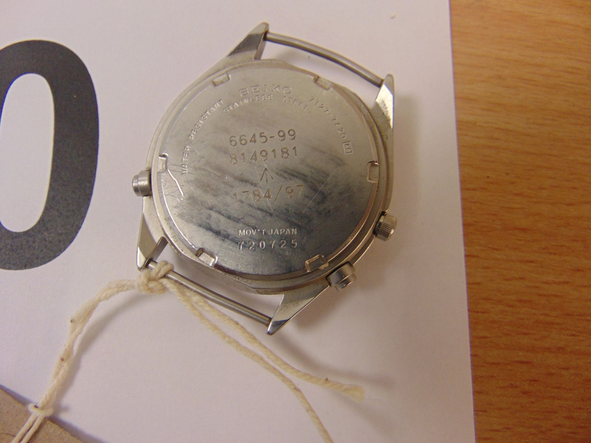 Seiko Pilots Chrono RAF issue with NATO Marks Crystal Cracked as shown, Dated 1997 - Image 3 of 4