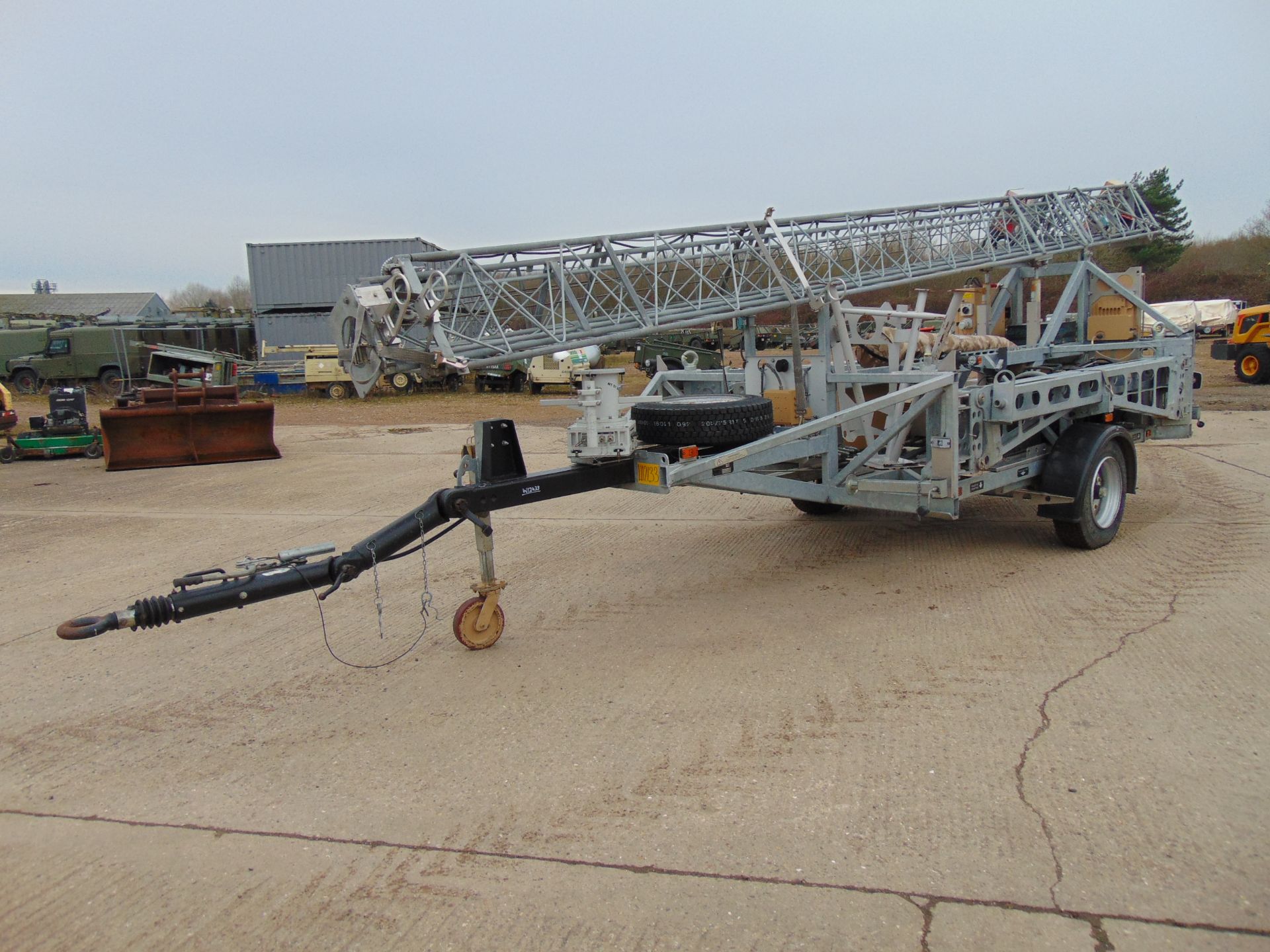 Ex Reserve Sesanti Mobile Surveillance/Communications Tower 21m High Mounted on Single Axle Trailer