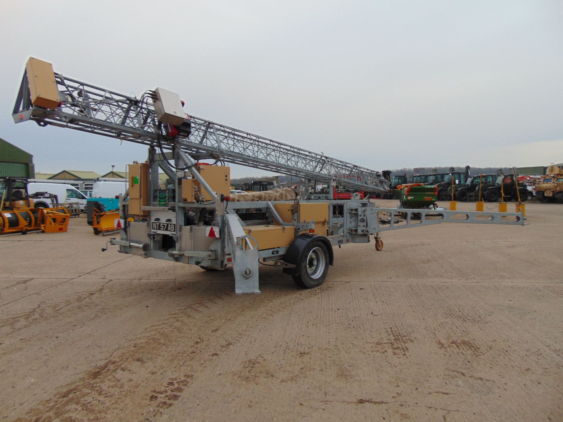 Ex Reserve Sesanti Mobile Surveillance/Communications Tower 21m High Mounted on Single Axle Trailer - Image 20 of 44