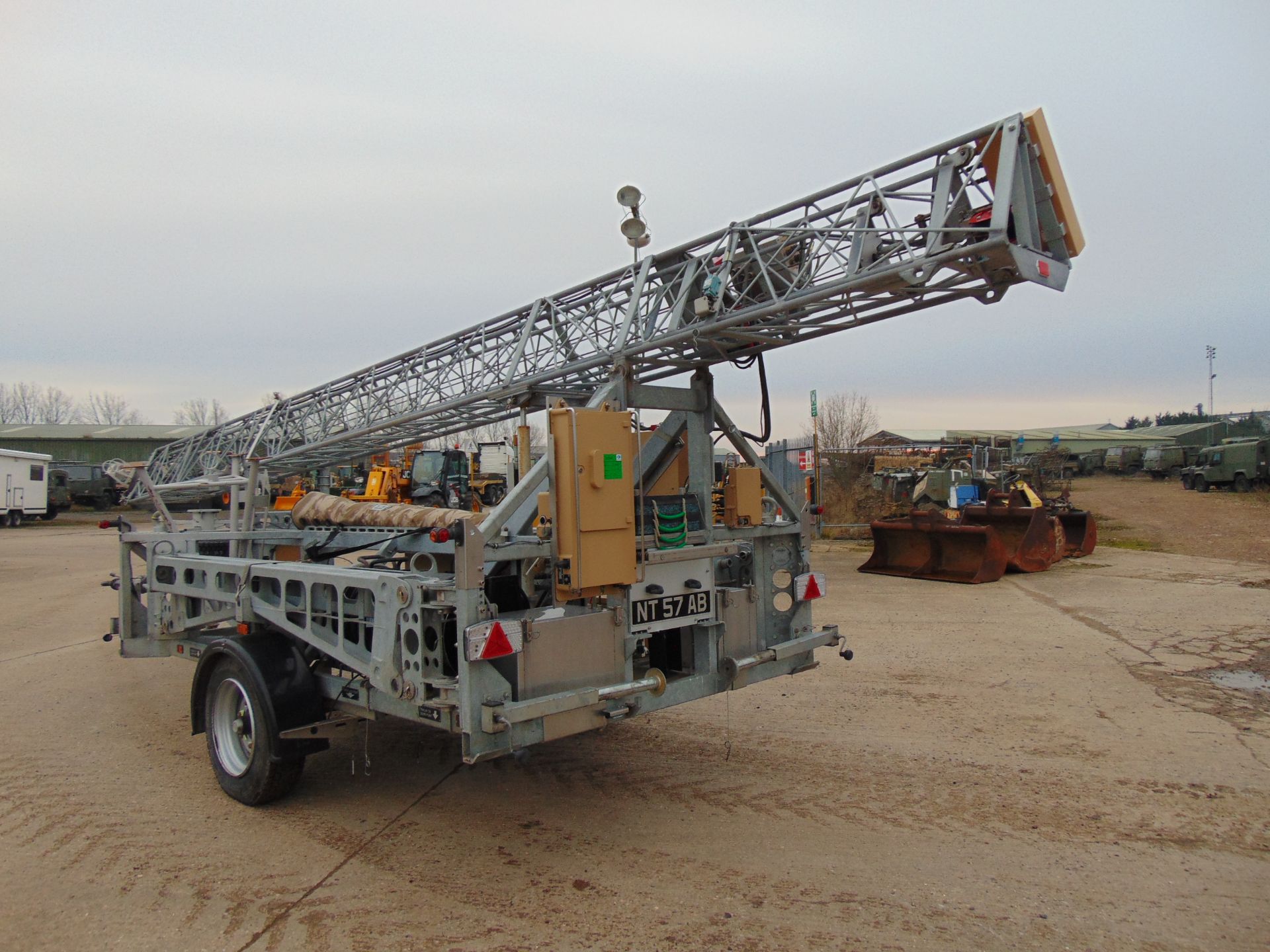 Ex Reserve Sesanti Mobile Surveillance/Communications Tower 21m High Mounted on Single Axle Trailer - Image 6 of 44