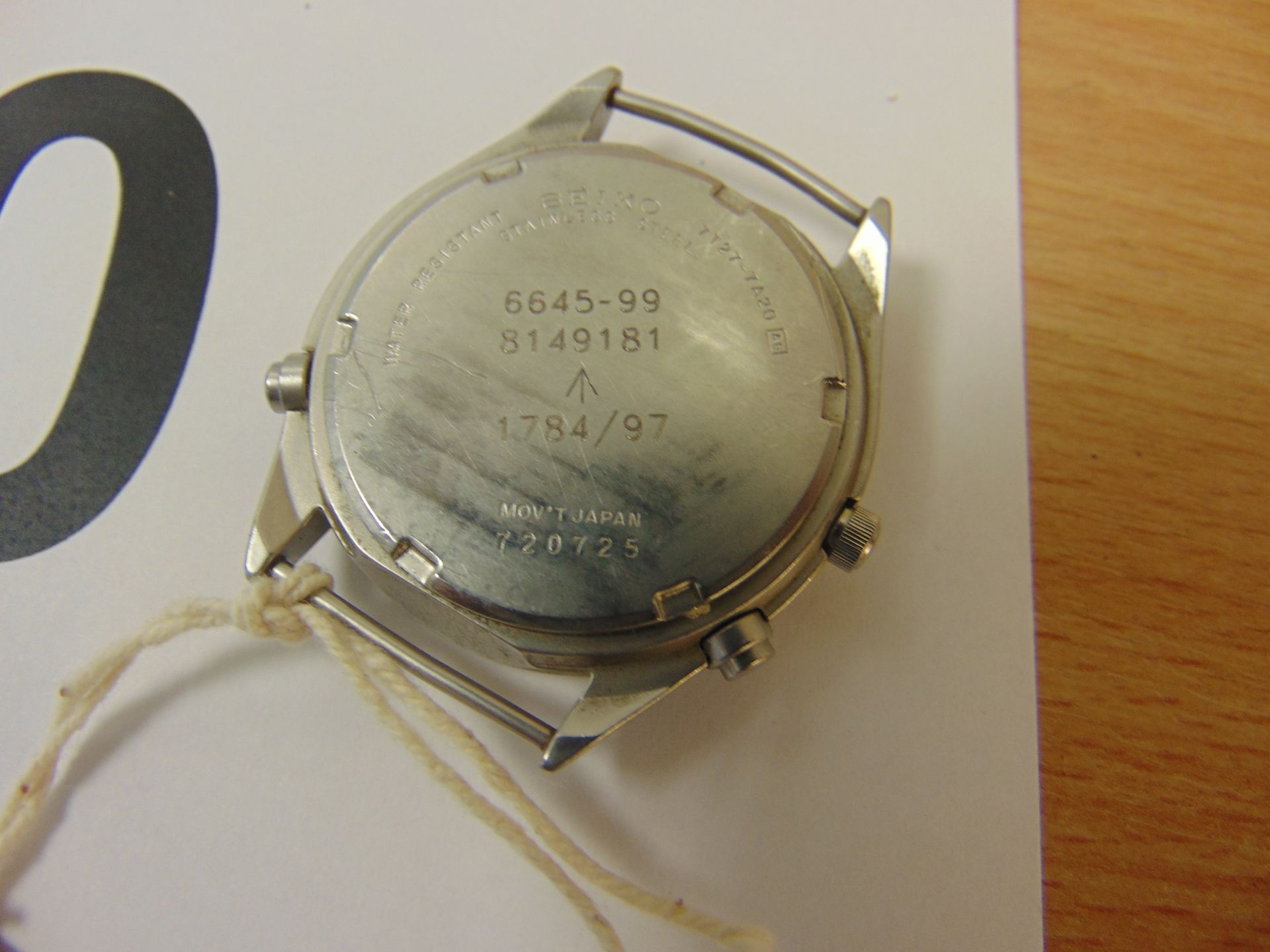 Seiko Pilots Chrono RAF issue with NATO Marks Crystal Cracked as shown, Dated 1997 - Image 4 of 4
