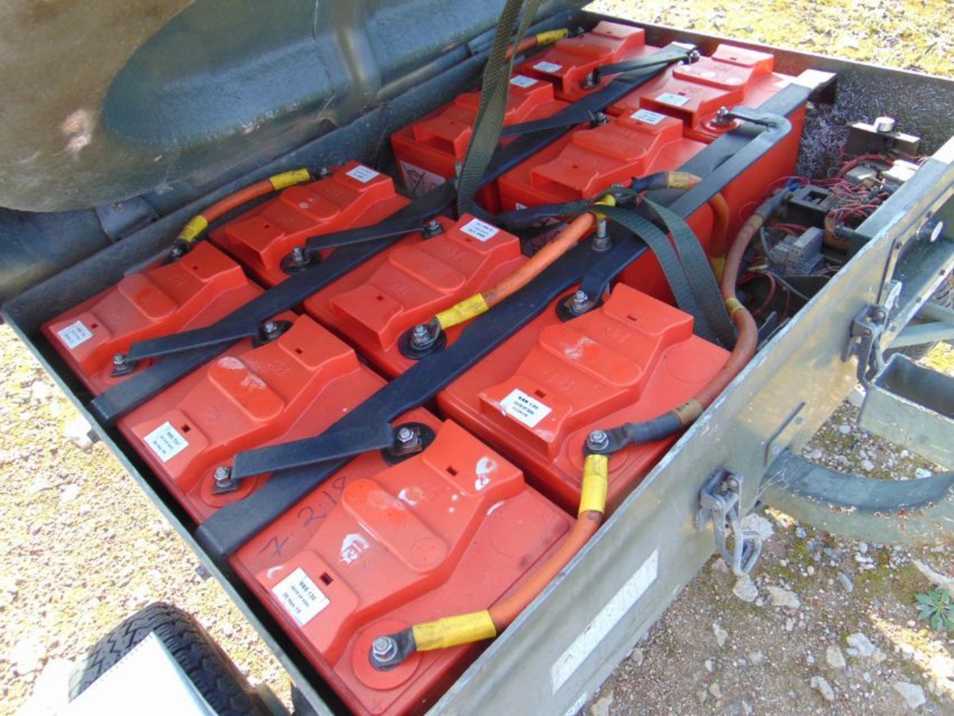 Aircraft Battery Electrical Starter Trolley c/w Batteries and Cables, From RAF - Image 7 of 8