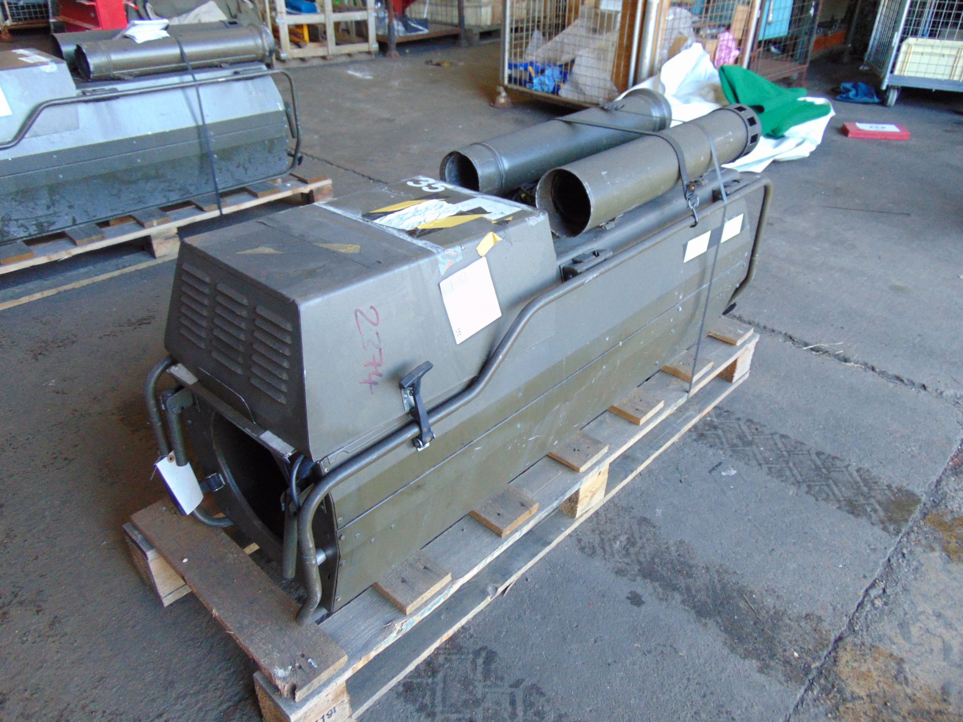 Dantherm VAM-15 Workshop oil/kero/diesel heater c/w fittings as shown