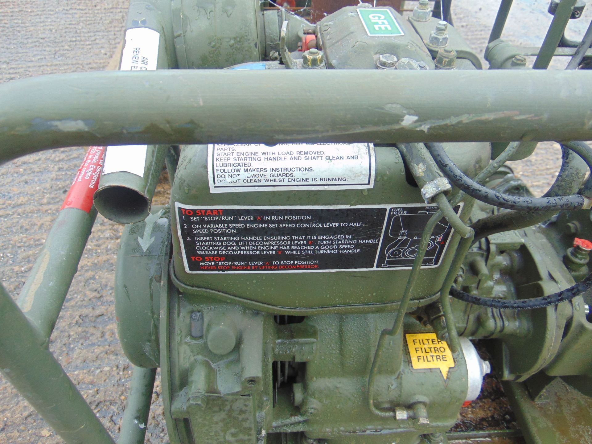 Lister Gilks Diesel water Pump from MoD, as shown - Image 3 of 3
