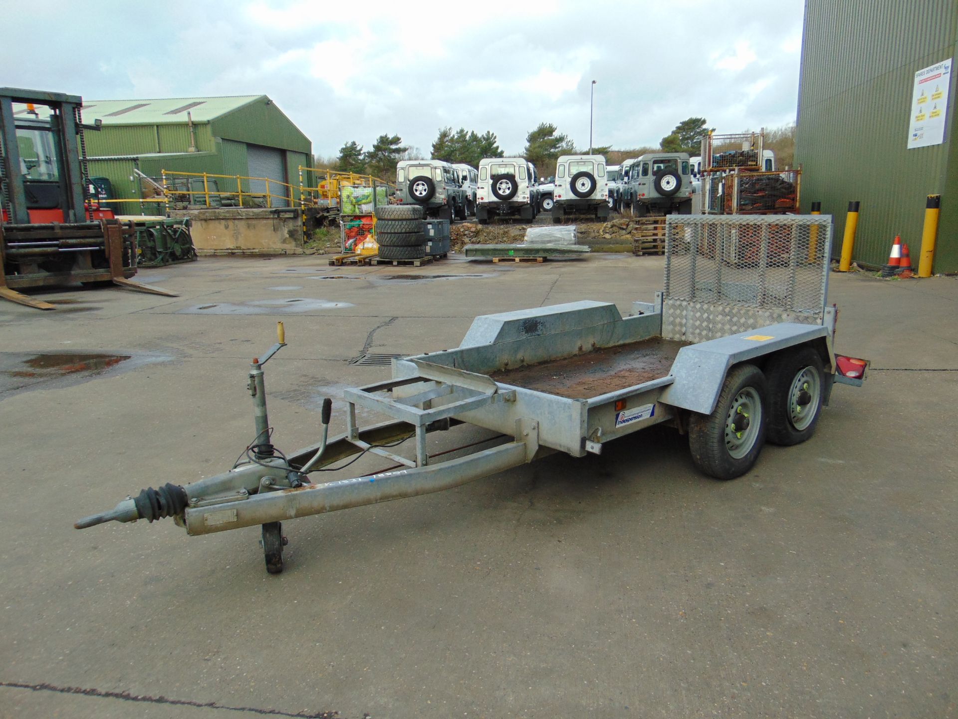 Indespension 2.7 Tonne Twin Axle Plant Trailer C/W Ramps - Image 4 of 15