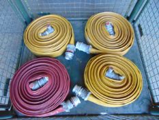 4 x Angus 64mm x 23m Layflat Fire Hoses with Couplings