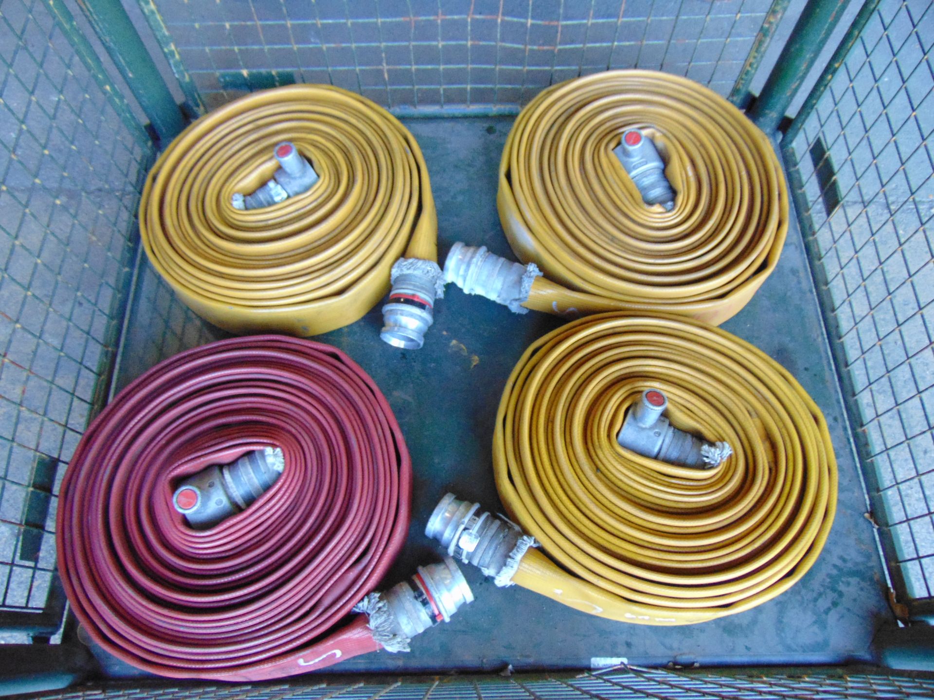 4 x Angus 64mm x 23m Layflat Fire Hoses with Couplings