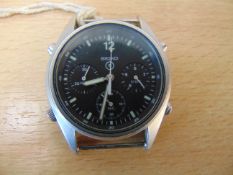 V.Rare Gen 1 Seiko Pilots Chrono RAF Harriers Force Issue. Nato Marks Date 1988.