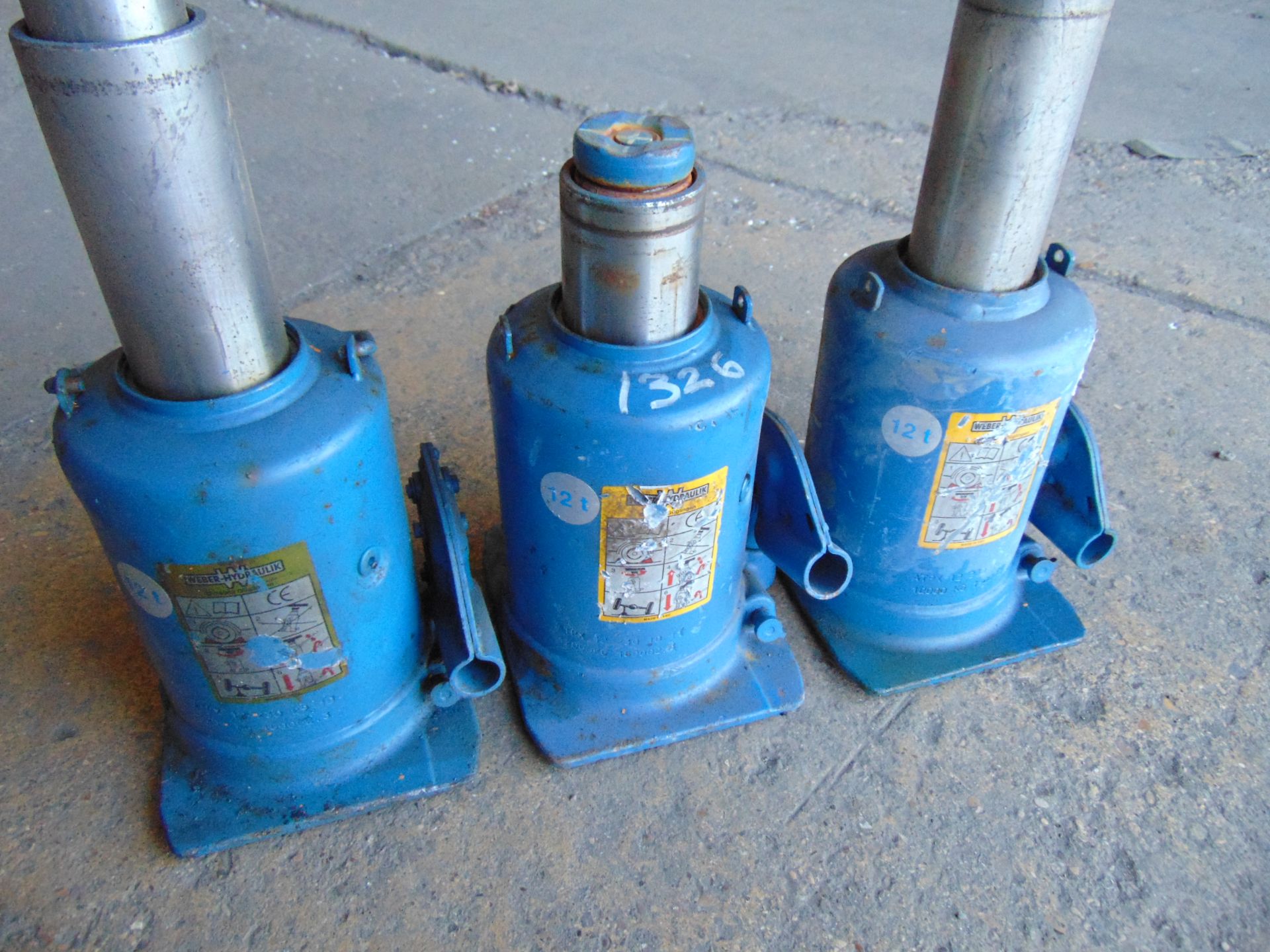 3 x Weber 12 Tonne Hydraulic Bottle Jacks - Image 2 of 4