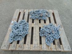 3 x 5m Galvanised Mooring Chain Assys