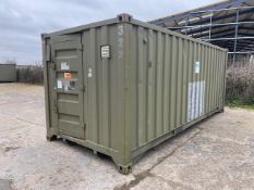 Demountable Front Line Ablution Unit in 20ft Container with hook loader, Twist Locks Etc