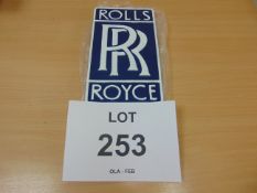 Rolls Royce Aluminium Hand Painted Sign as Shown