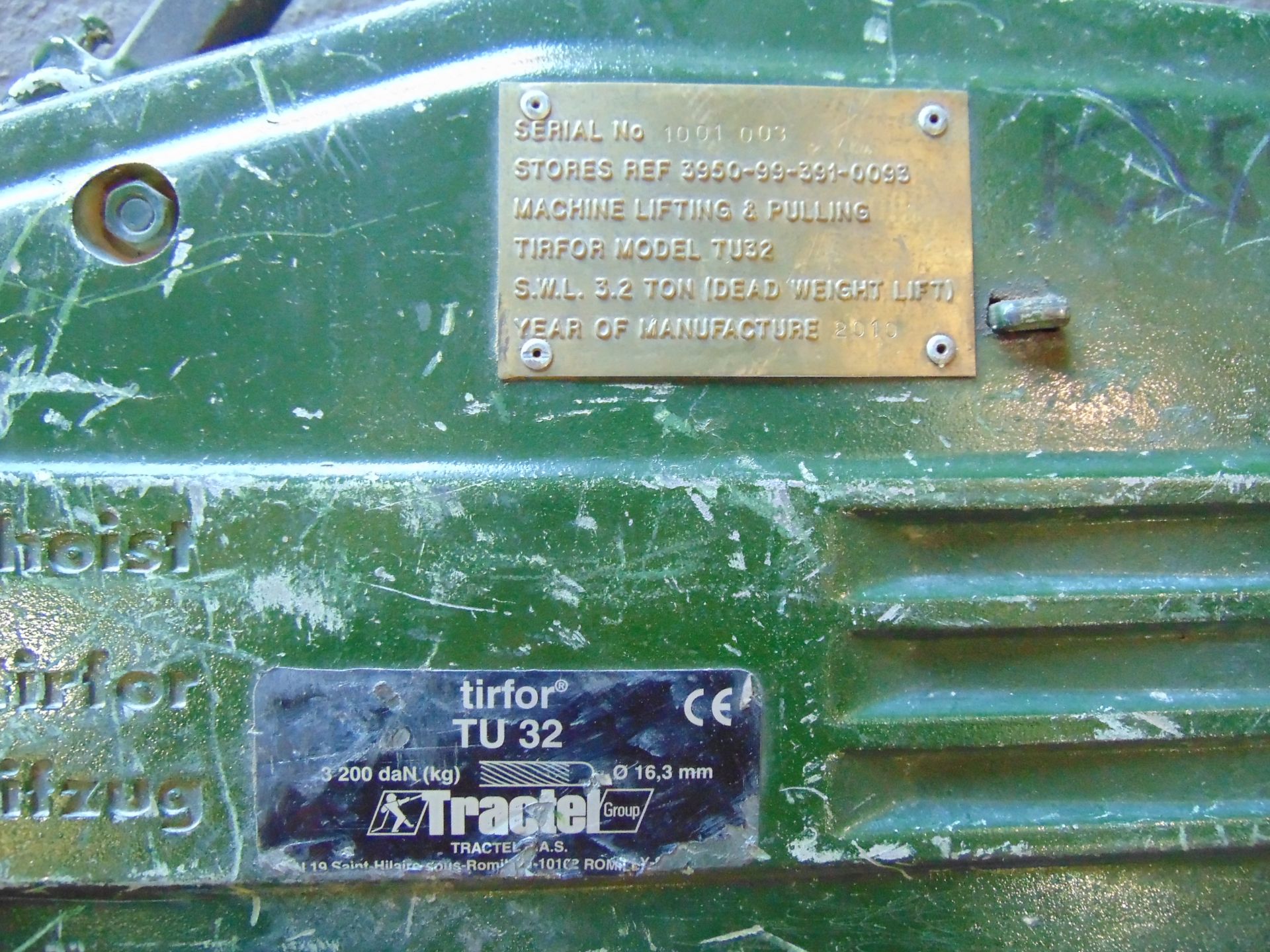Tractel TU32 Tirfor Winch, with winch rope and Handle - Image 5 of 7