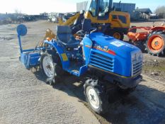ISEKI TF5F 4x4 Diesel Compact Tractor c/w AR12B Rotavator 705 hours as shown