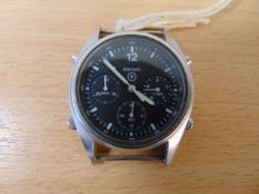 Seiko Gen 1 RAF Pilots Chrono Harrier Force Issue Nato Marks, Dated 1986
