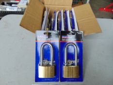 12 x Sealey Brass Long shank Cylinder Padlock New Unissued in original packing