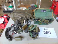 2 x Bags Racal Field Phone, Headsets Etc