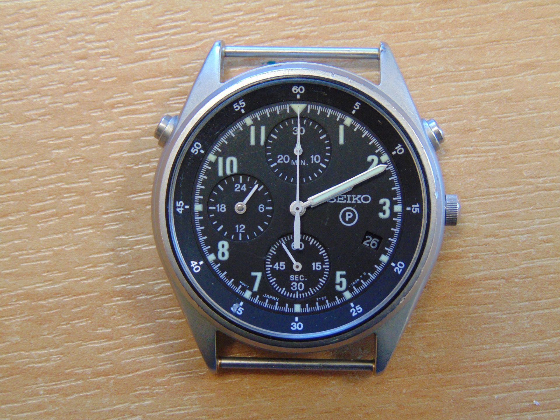 NICE CONDITION SEIKO GEN 2 (WITH DATE) RAF ISSUE PILOTS CHRONO NATO MARKS DATE 1996 -TORNADO FORCE - Image 3 of 7