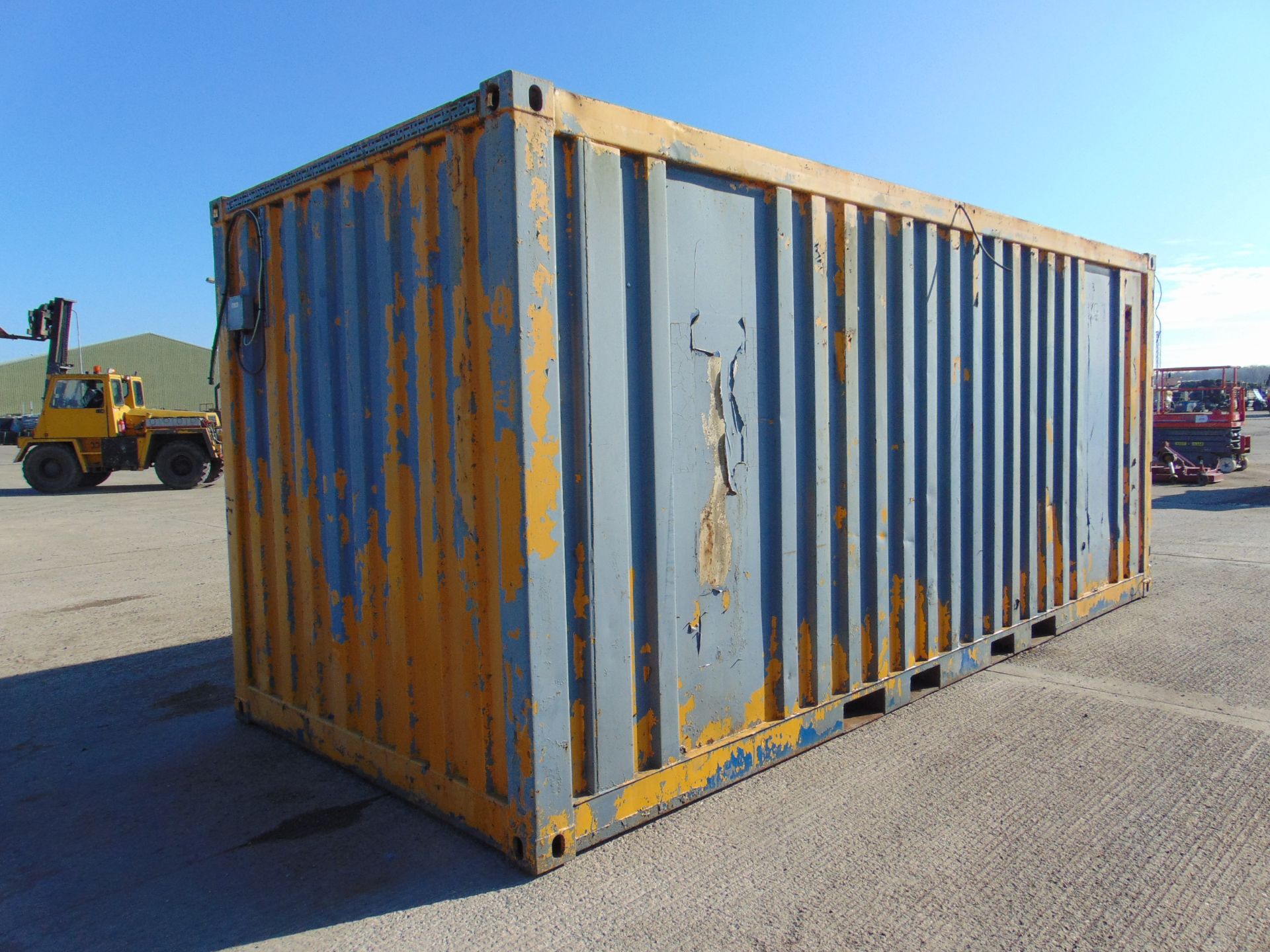 20ft Shipping Container C/W Racking, Electrics, Heaters, Lights, Forklift Pockets etc - Image 4 of 19