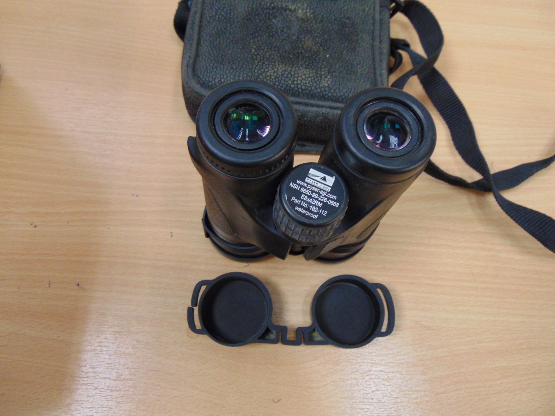 Latest British Army / SAS etc Issue Pyser - sgi E8x 42 RM Waterproof Binos with case as shown - Image 4 of 6