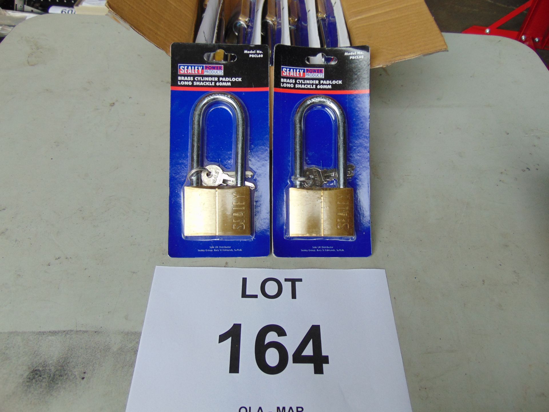 12 x Sealey Brass Long shank Cylinder Padlock New Unissued in original packing