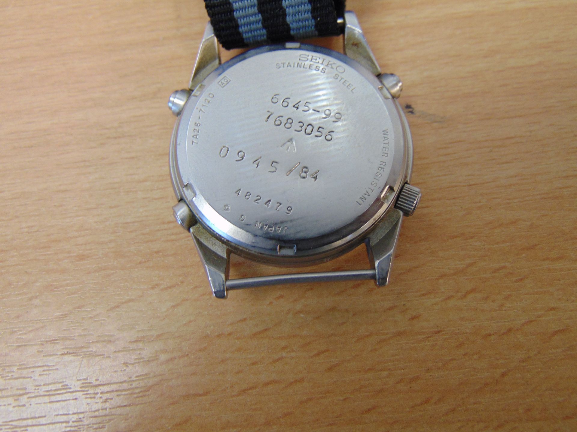 Rare Gen 1 Seiko RAF Pilots Chrono Harrier Force Issue Nato Marks, Dated 1984 - Image 3 of 4