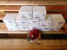 12 x Unissued Land Rover Series, Defender, Sankey Red Ruby Glass Brake/Side Light Lenses