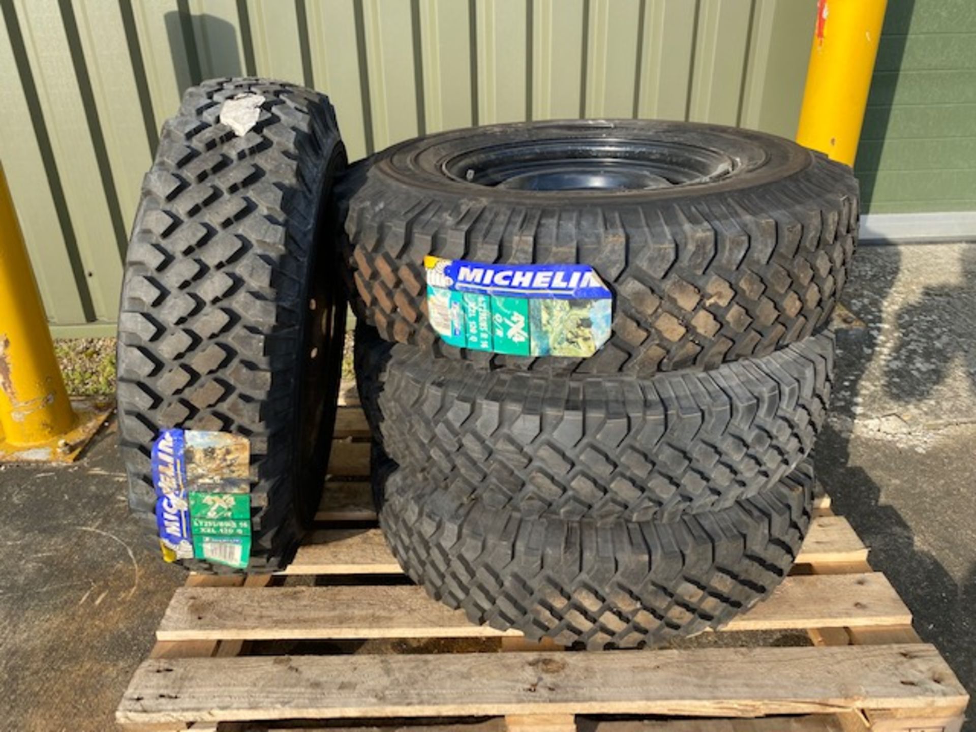 Michelin 235/85R16 XZL tyres (unused) on LR Wolf heavy duty rims x 4 - Image 7 of 7