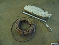 3 Ton Tirfor Winch, with winch rope and Handle