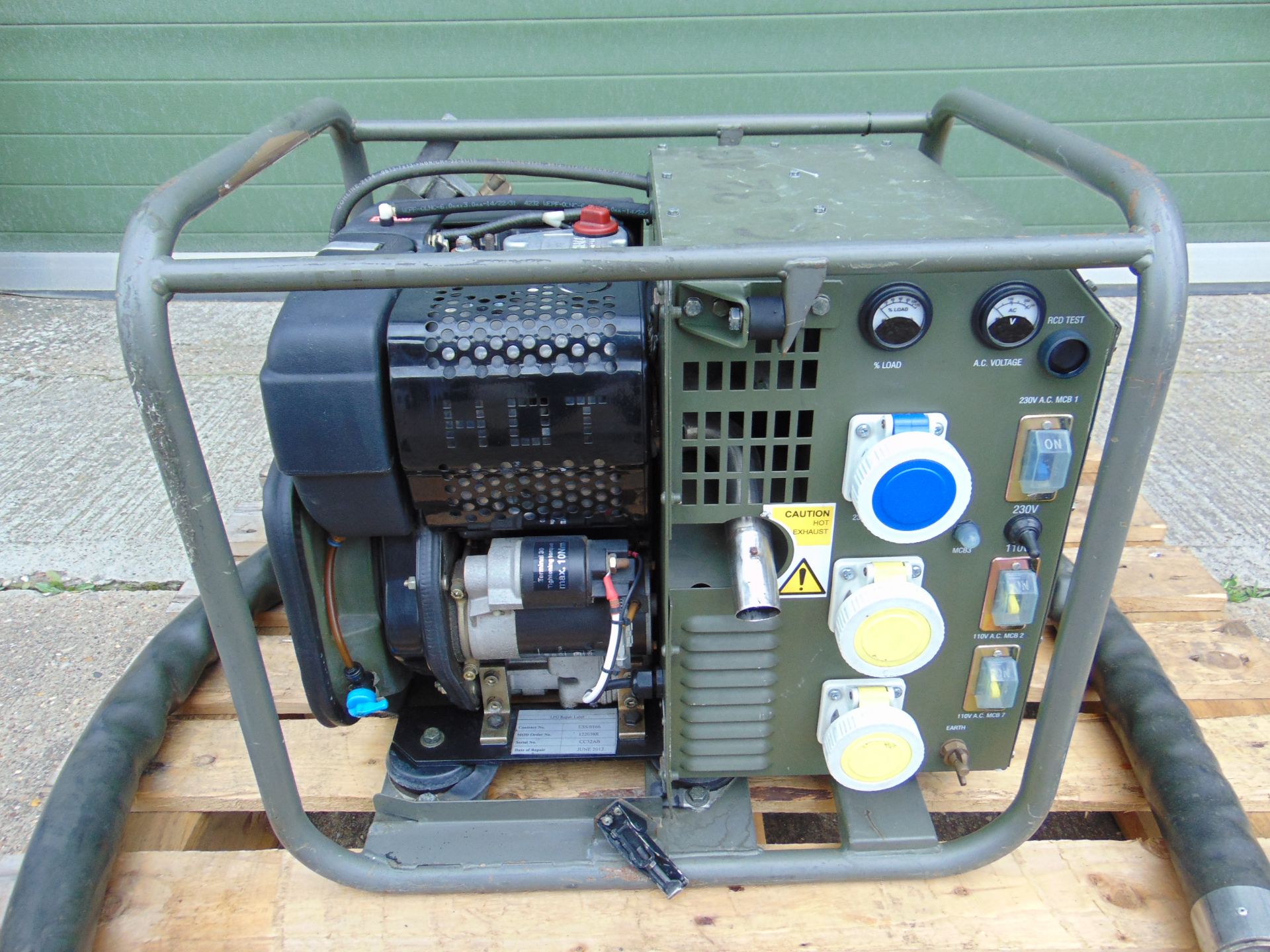 Harrington Hatz Diesel Lightweight Field Generator 2.5 KVA 2 kW, 230 V/110 V AC/28 V DC 413 HOURS! - Bild 11 aus 17