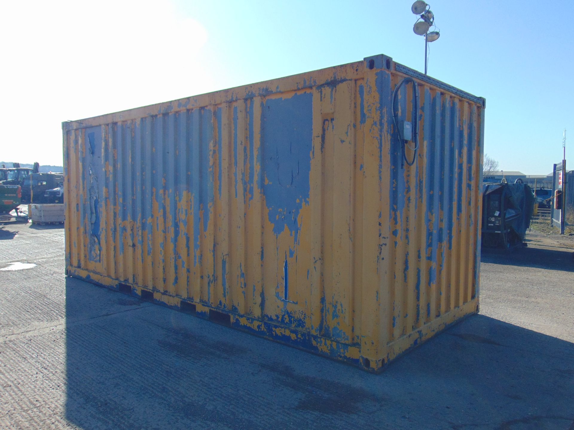 20ft Shipping Container C/W Racking, Electrics, Heaters, Lights, Forklift Pockets etc - Image 5 of 19