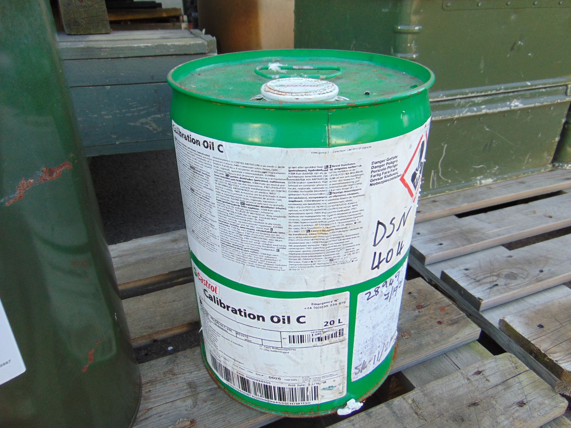 1x 20 litre Drum of Castrol Calibration Fluid C Mineral Oil