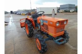 VERY NICE KUBOTA L1501 DT DIESEL 4X4 COMPACT TRACTOR C/W KUBOTA RS 1351 ROTAVATOR 628 HOURS ONLY