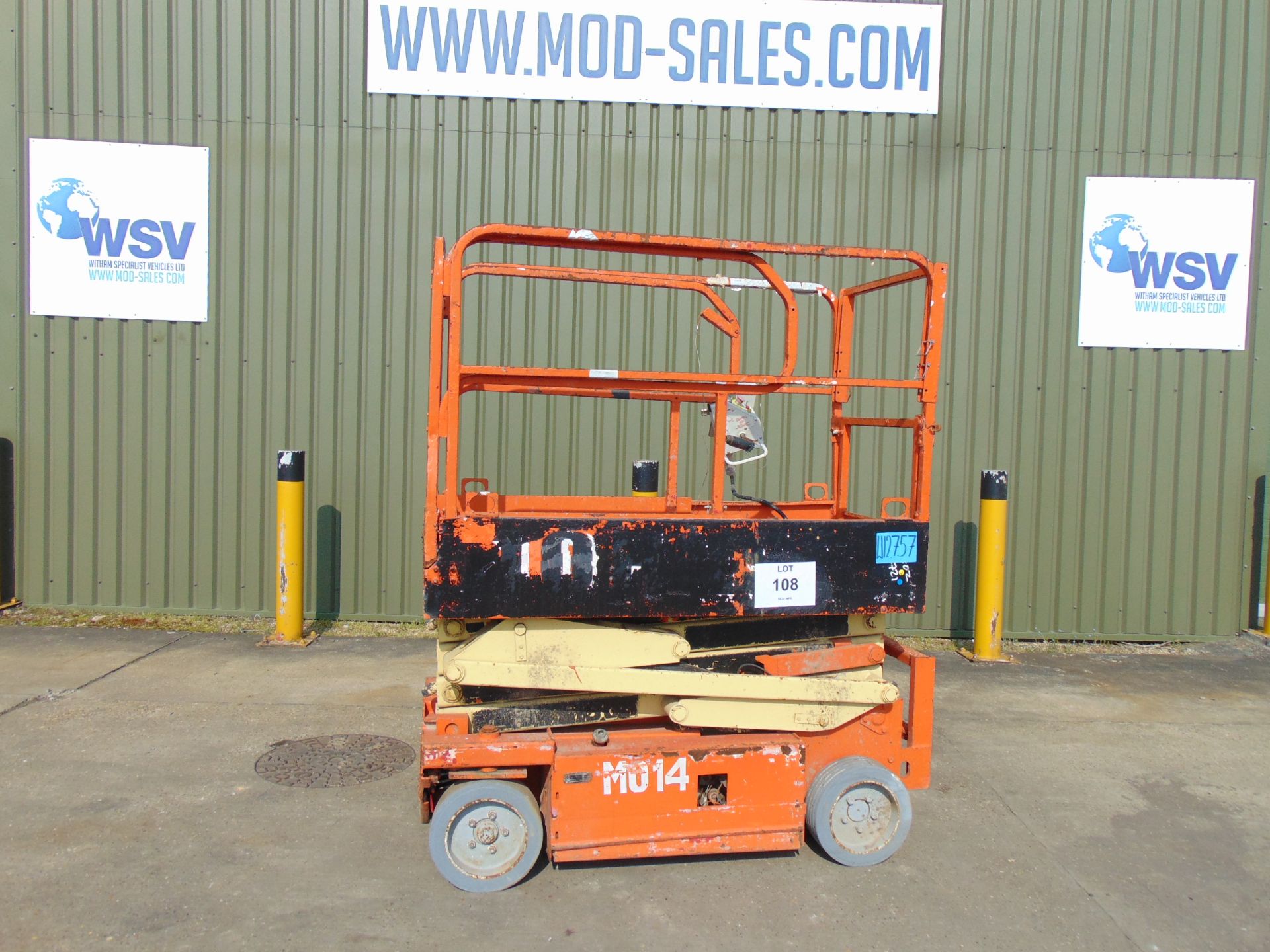 MEC 1932 ES Wheeled Scissor Lift Access Platform as shown