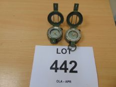 2 x STANLEY LONDON BRITISH ARMY ISSUE BRASS COMPASS IN MILS NATO MARKS