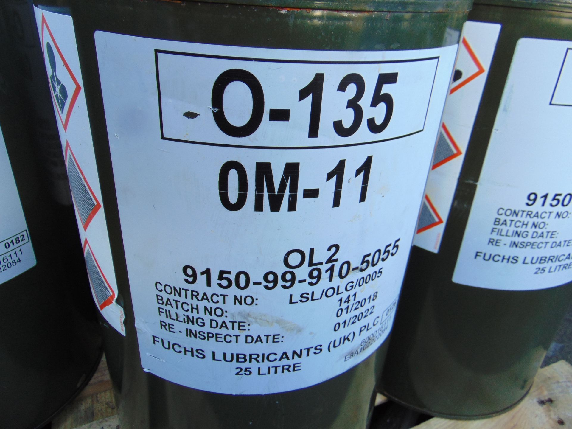 8x 25 litre Drums of OM-11 Aerospace Spec General Purpose Oil - Image 2 of 2