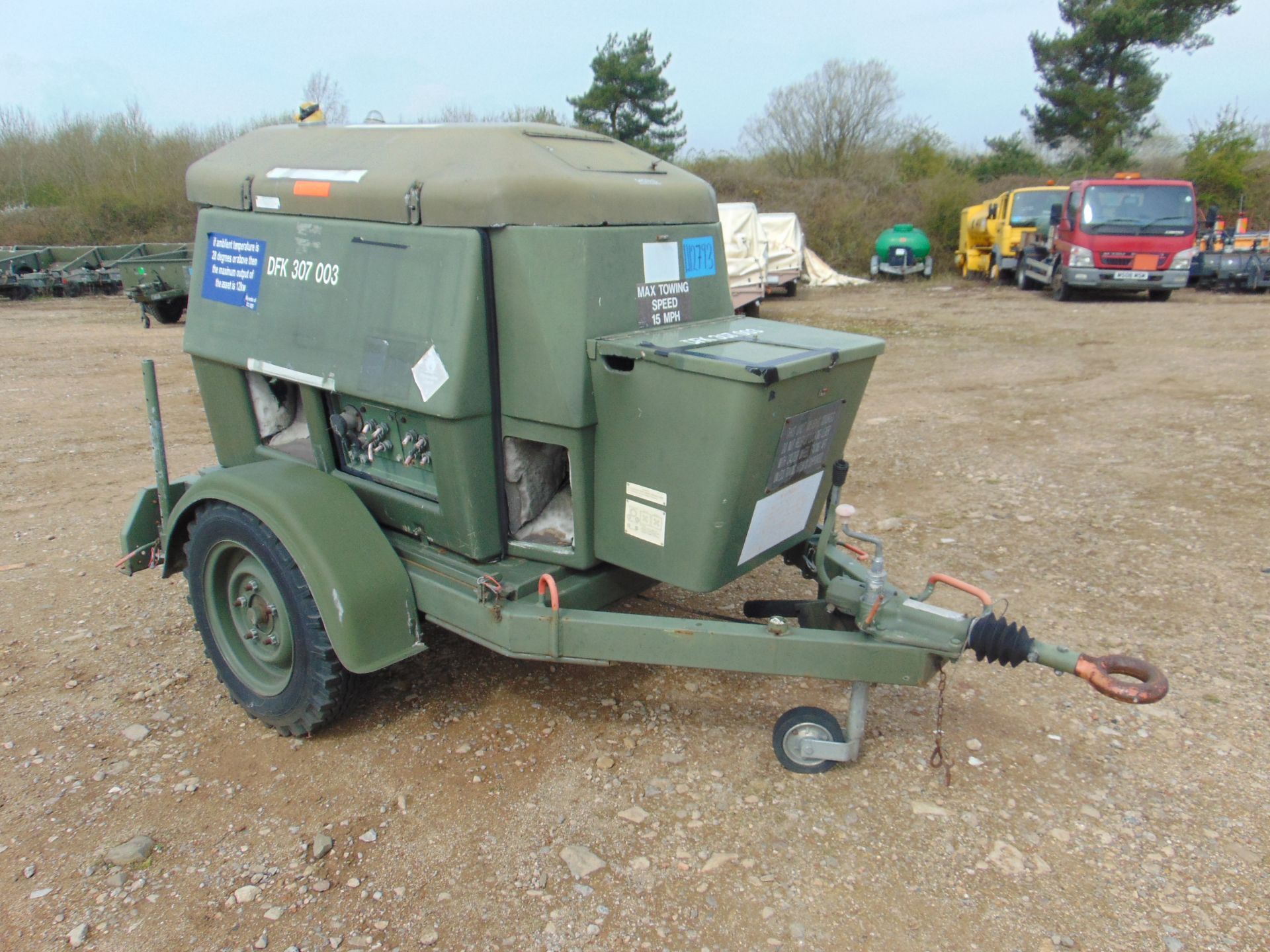 Ex Uk Royal Air Force Trailer Mounted 25 KVA Generator