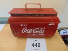 Vintage Coca Cola Cool Box Galvanised Repro 46cms x 23cms x 32cms