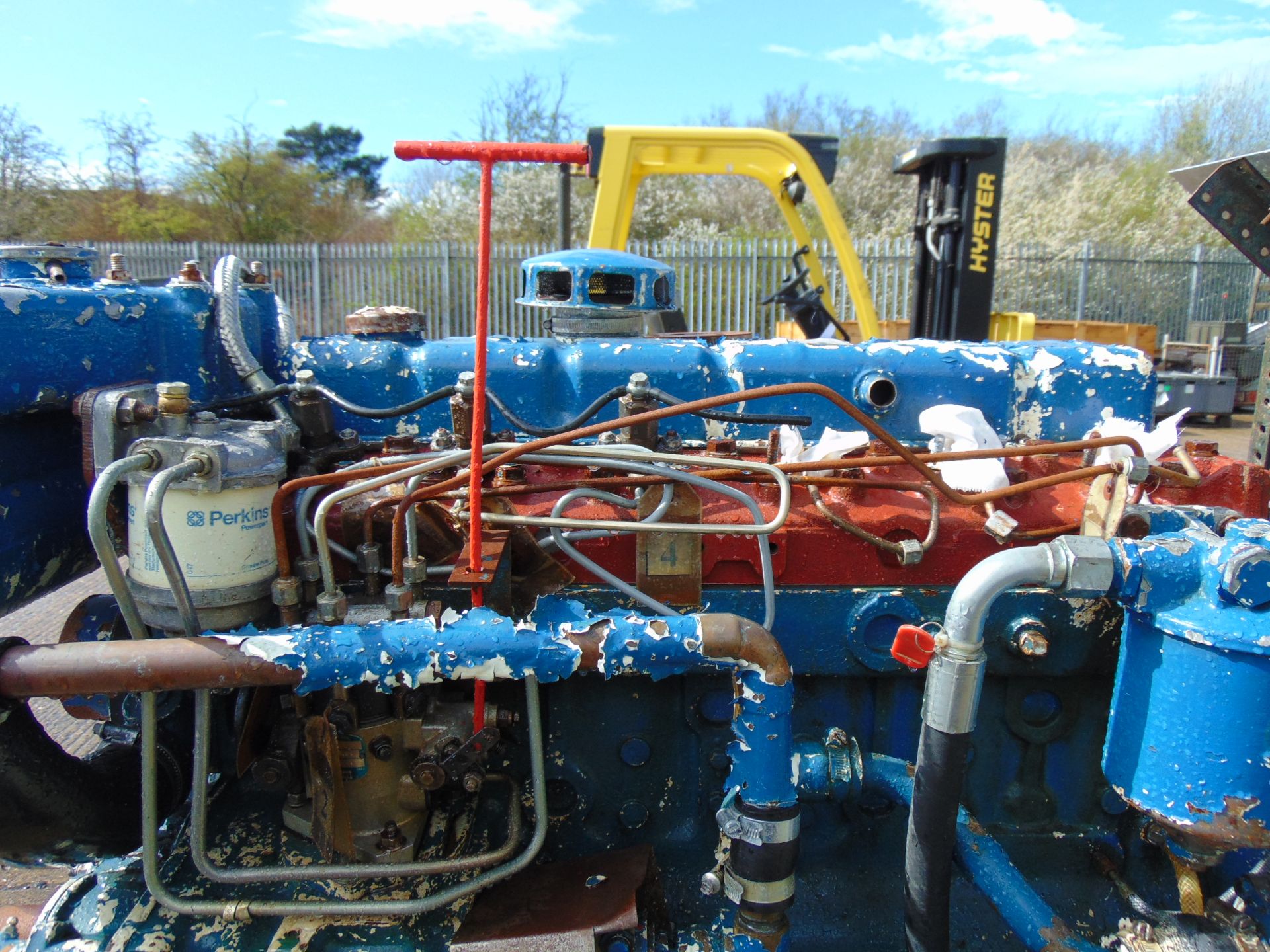 Perkins 6cyl Marine Diesel Engine with Gearbox and Controls as shown from MoD - Image 8 of 11