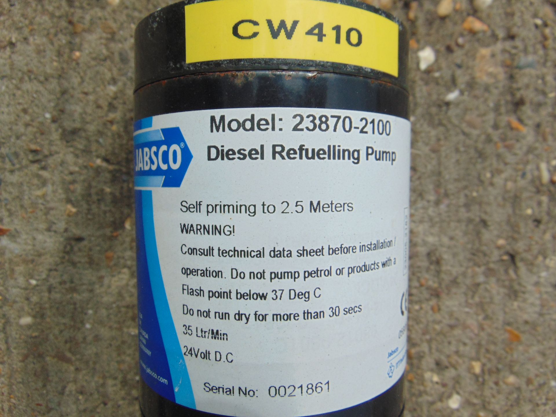 Jabsco 24V 35L/Min Diesel Refuelling Pump - Image 3 of 3