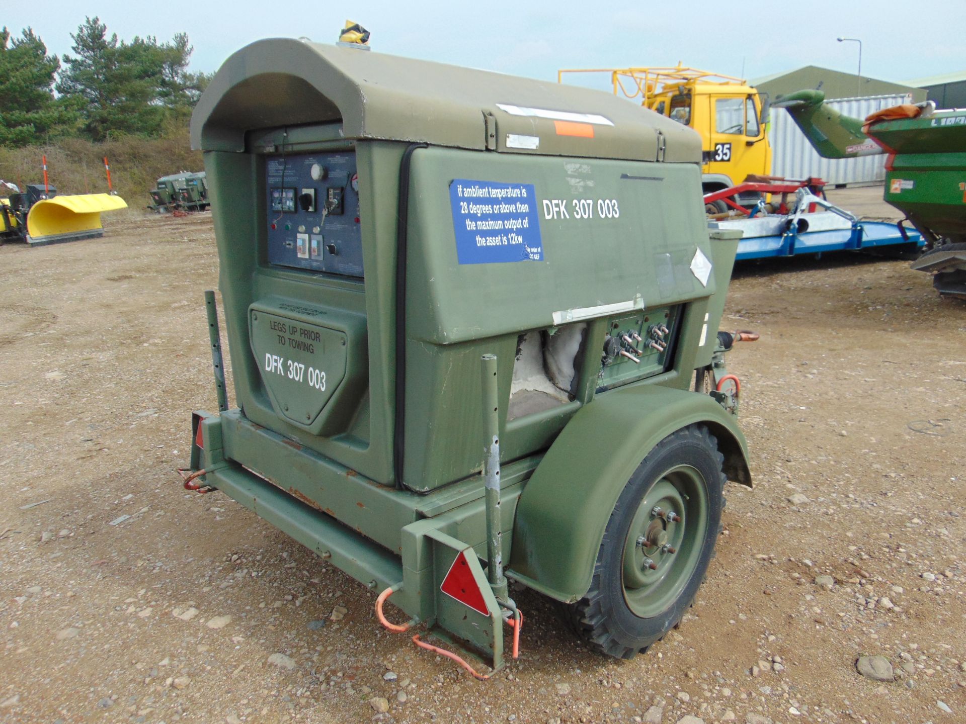 Ex Uk Royal Air Force Trailer Mounted 25 KVA Generator - Image 6 of 14