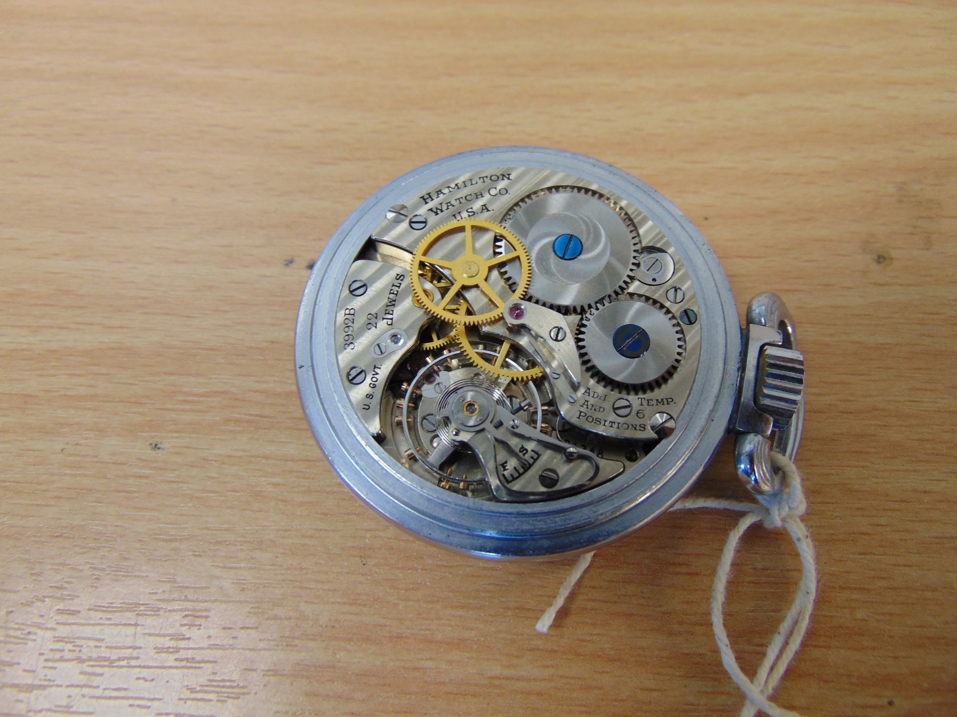 V.Rare Hamilton 22 Jewels Master Navigator Watch Marked US Govt and 0552 Royal Navy - Image 3 of 7