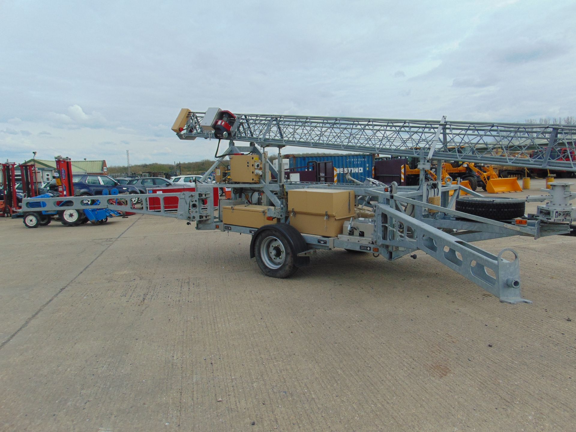 Ex Reserve Sesanti Mobile Surveillance/Communications Tower 21m High Mounted on Single Axle Trailer - Image 9 of 43