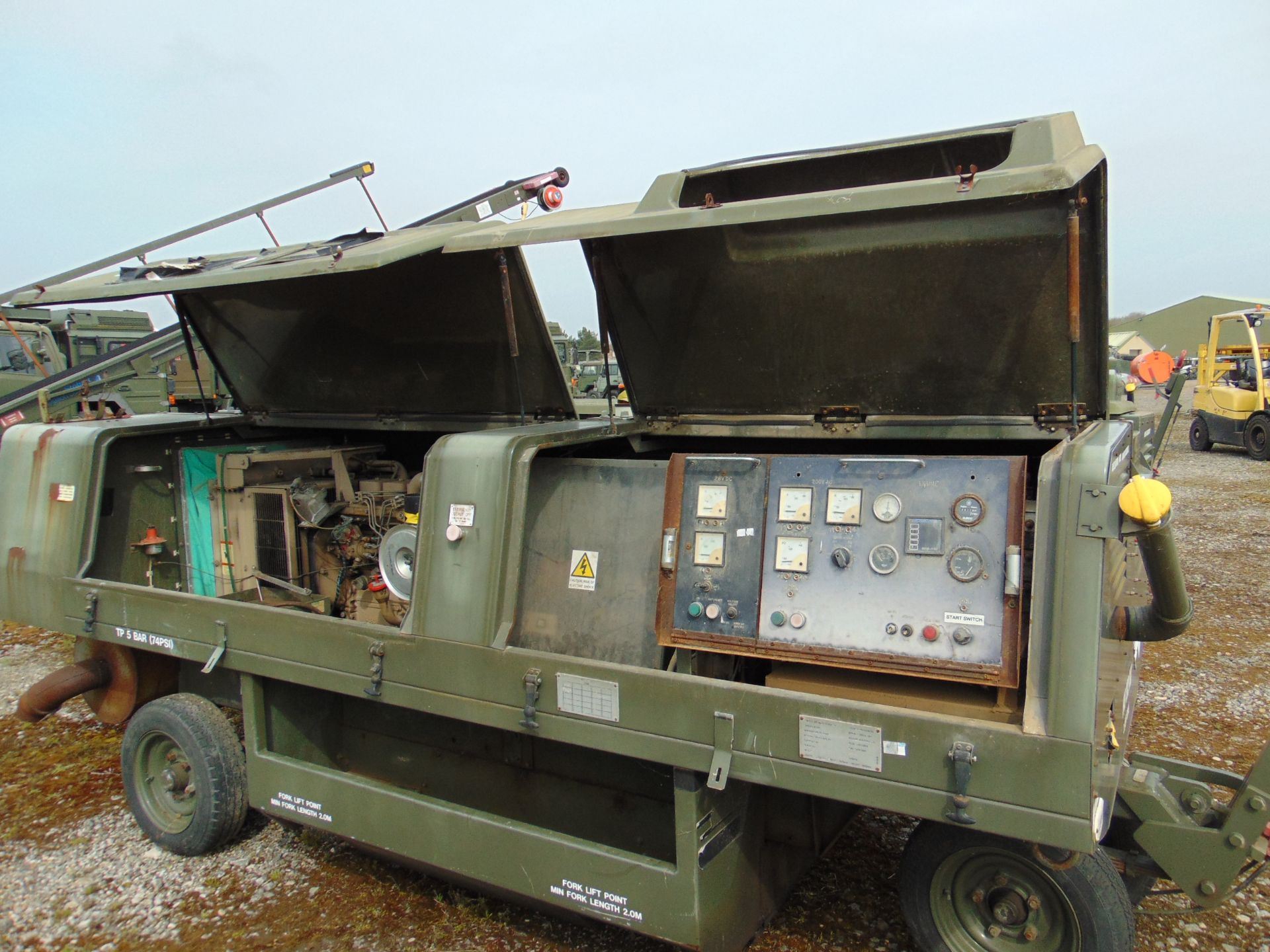 60 KVA plus 28 Vdc Diesel GPU Generator fitted Cummins 6 cly Diesel 3600 hrs From RAF - Image 8 of 17