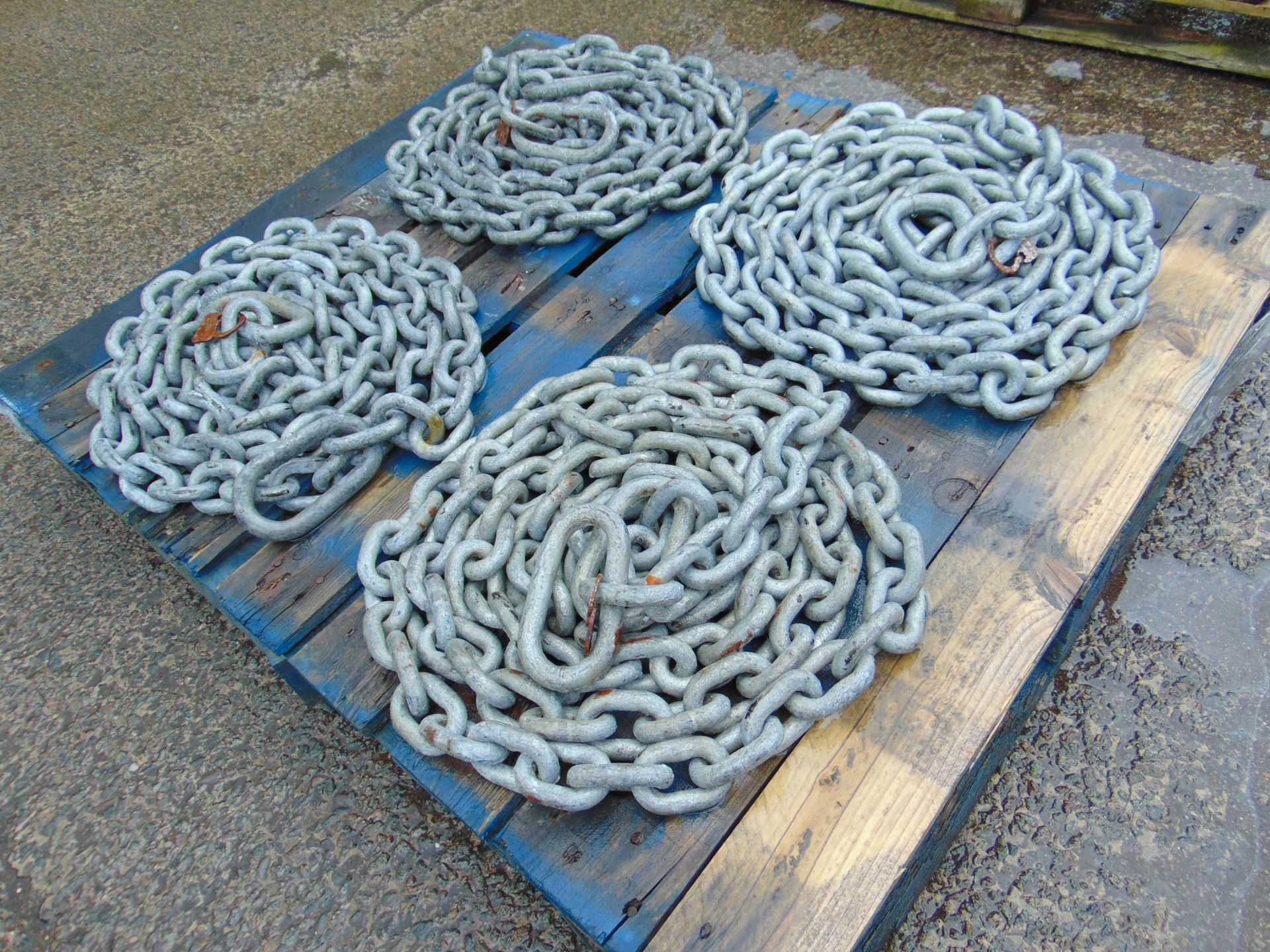 4 x 5m Galvanised Mooring Chain Assys - Image 2 of 4