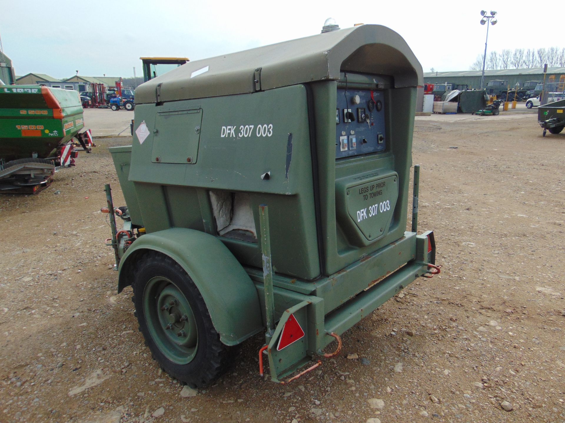 Ex Uk Royal Air Force Trailer Mounted 25 KVA Generator - Image 8 of 14